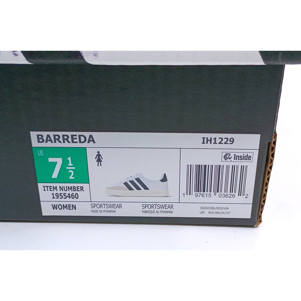 Adidas Barreda Sneakers Women Size 7.5 White Black IH1229 Sportswear Shoes - Picture 10 of 10